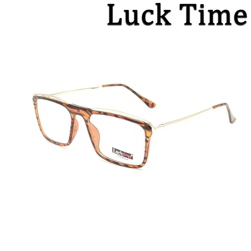 

Luck Time New Fashion Men Square Glasses Frame 2021 Optical Eyeglass Frames Spectacles Vision Care Eyewear #1050