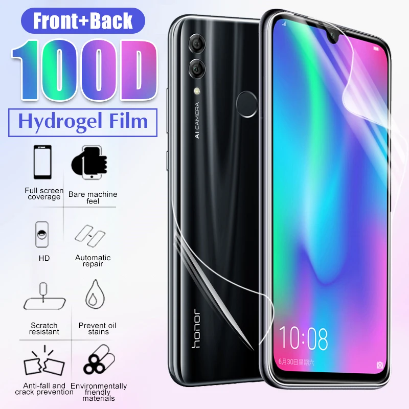 100D защитная пленка на переднюю и заднюю панель для Huawei Honor 8x 9x 10i 9 10 Lite 20 Pro