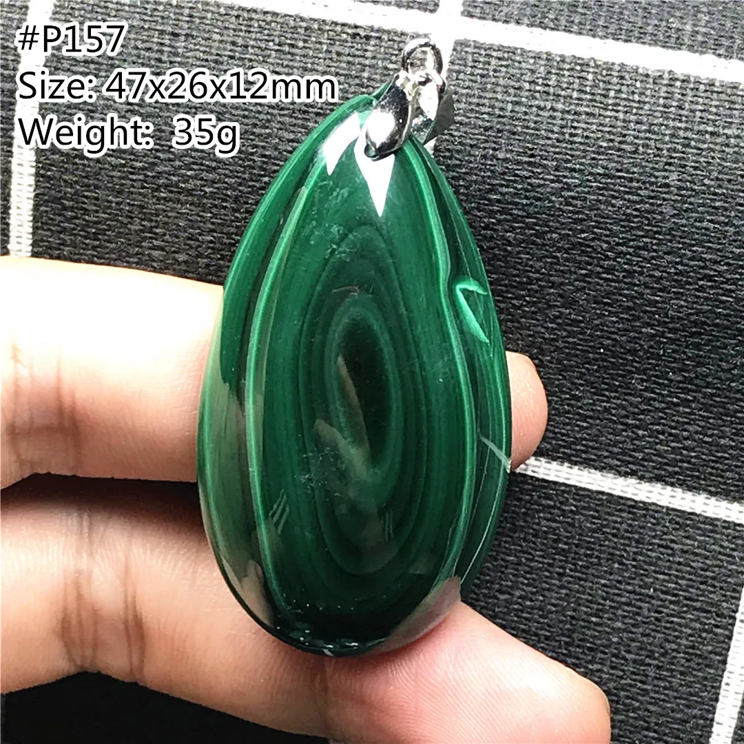 Подвеска из натурального зеленого малахита для женщин и мужчин хрустальные