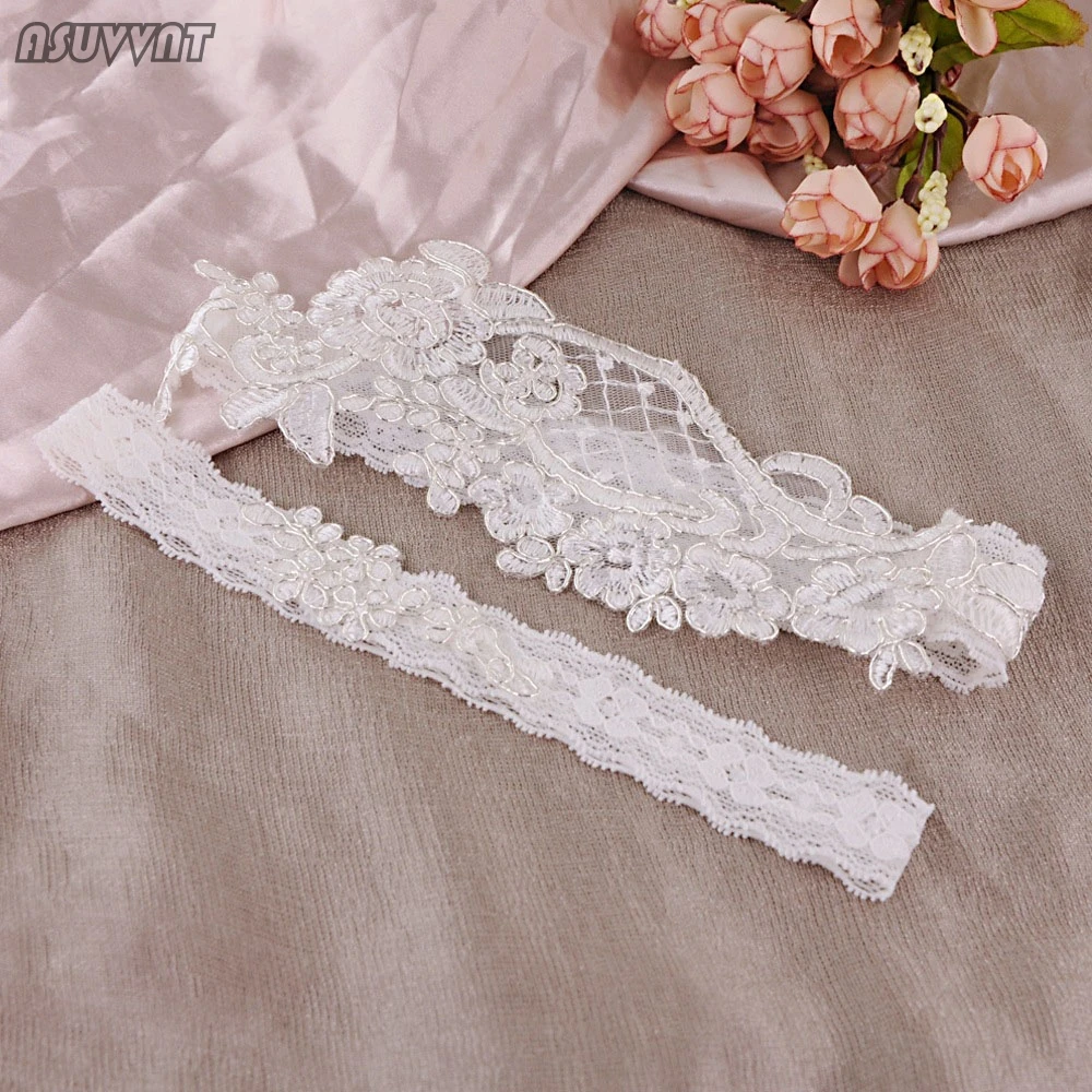 Модные свадебные подвязки с цветами кружевные ножные кольца белые сексуальные