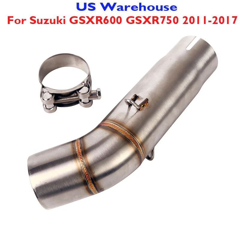 

Motorcycle Exhaust Connector Pipe Middle Mid Link Tube for Suzuki GSXR600 GSXR750 2011-2017