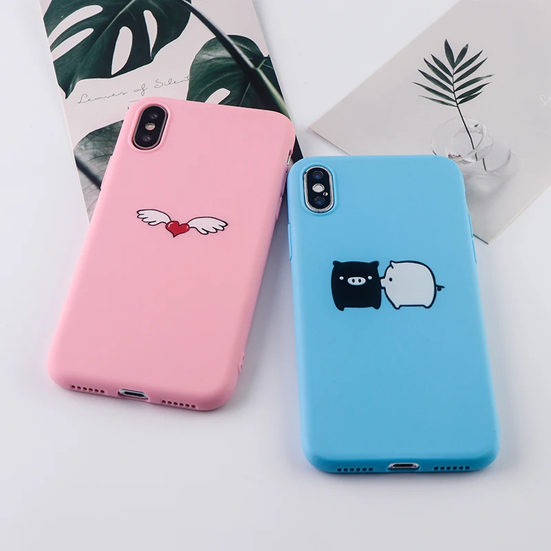 Модный чехол для телефона с изображением поросенка iPhone 6s 7 8 11 Plus Pro X XS Max XR милые