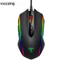 VicTsing Проводная RGB игровая мышь 8 программируемых кнопок 7200 dpi Регулируемая оптическая игровая мышь эргономичная мышь с кнопкой огня VicTsing Проводная RGB игровая мышь 8 программируемых кнопок 7200 dpi Регулируемая оптическая игровая мышь эргономичная мышь с кнопкой огня