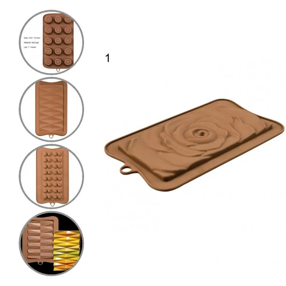 

Safe Durable Assorted DIY Rectangular Fondant Mold 3D Candy Mold Eco-friendly for Soap