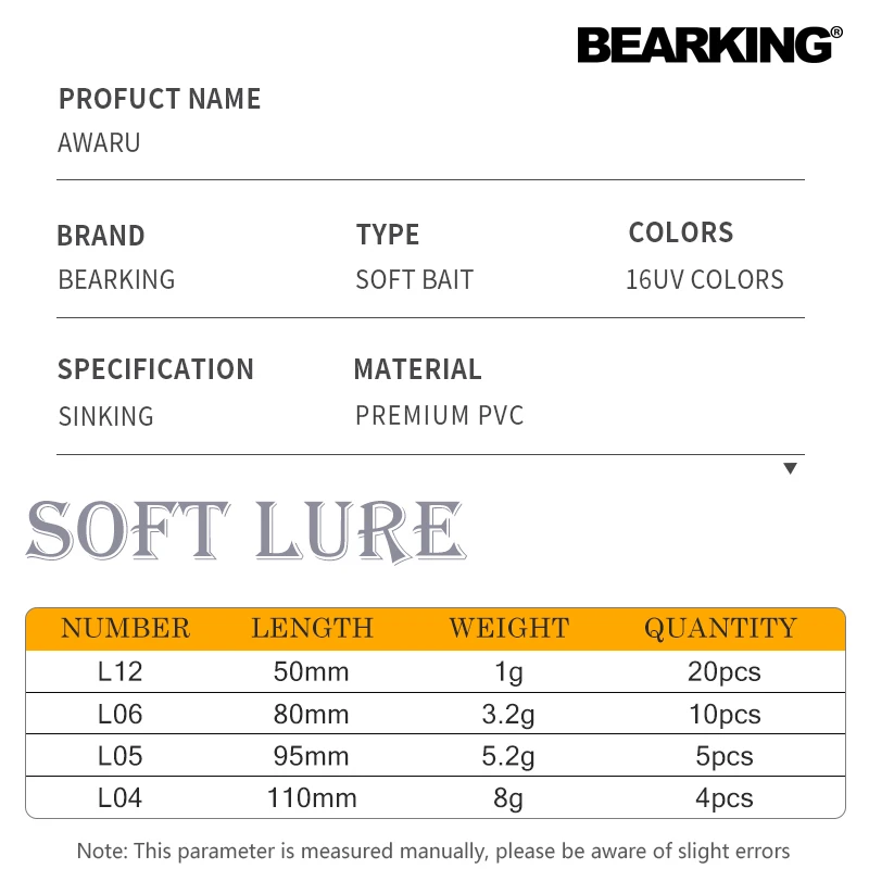 BEARKING 5 см 8 9 на высоком каблуке 11 рыболовные приманки мягкие искусственные Хищник