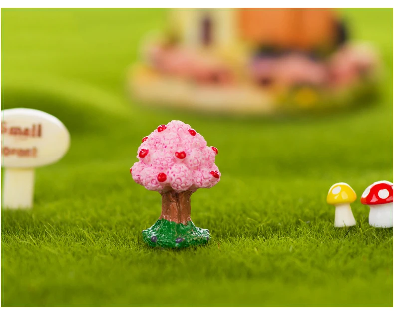 8 шт. фигурка дерева искусственное украшение миниатюрное мультяшное животное