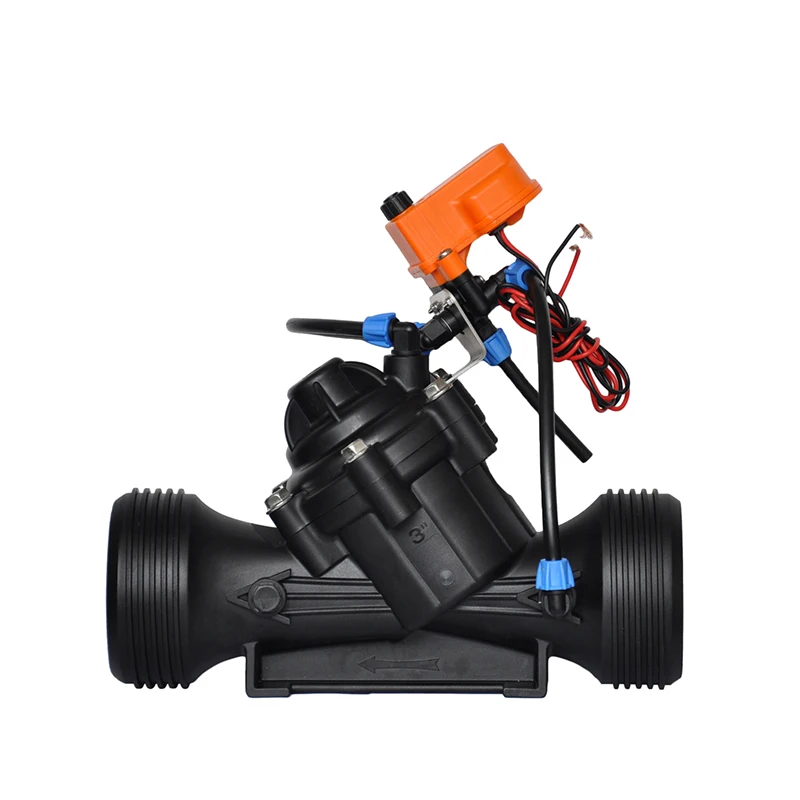 

3" Irrigation Solenoid Valve Inline Sprinkler Valve Hydraulic Control Valve 24V/12V Plastic Solenoid Valve