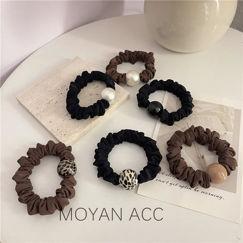

Новое поступление, Женская резинка для волос с леопардовым шариком, модная резинка для девочек, аксессуары для волос