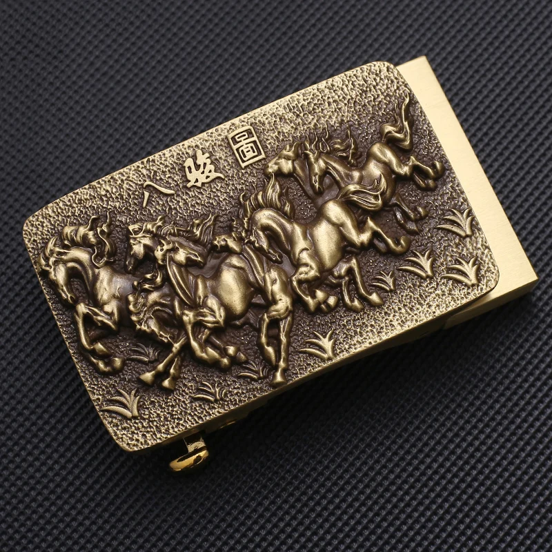 Автоматическая пряжка для ремня мужчин ремень из натуральной воловьей кожи