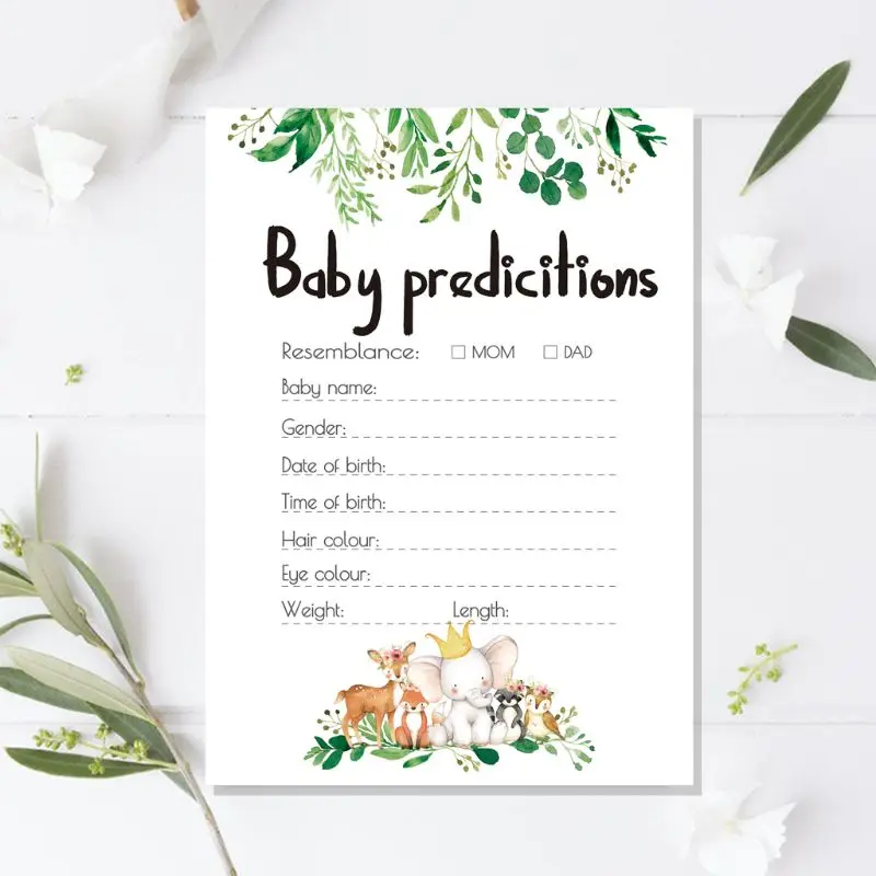 

Baby Predictions and Advice Cards (Pack of 10) - Baby Shower Games Ideas for Boy or Girl- Party Activities Supplies P15C