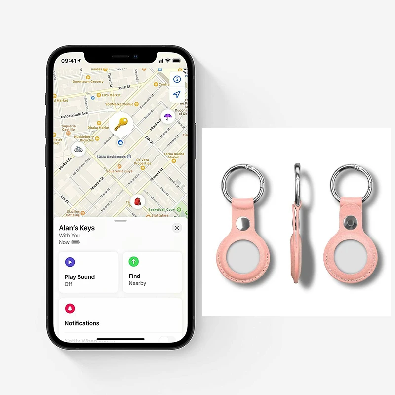

High Quality Leather Case for Apple Airtags Protective Cover for Apple Locator Tracker Anti-lost Device Keychain Protect Sleeve