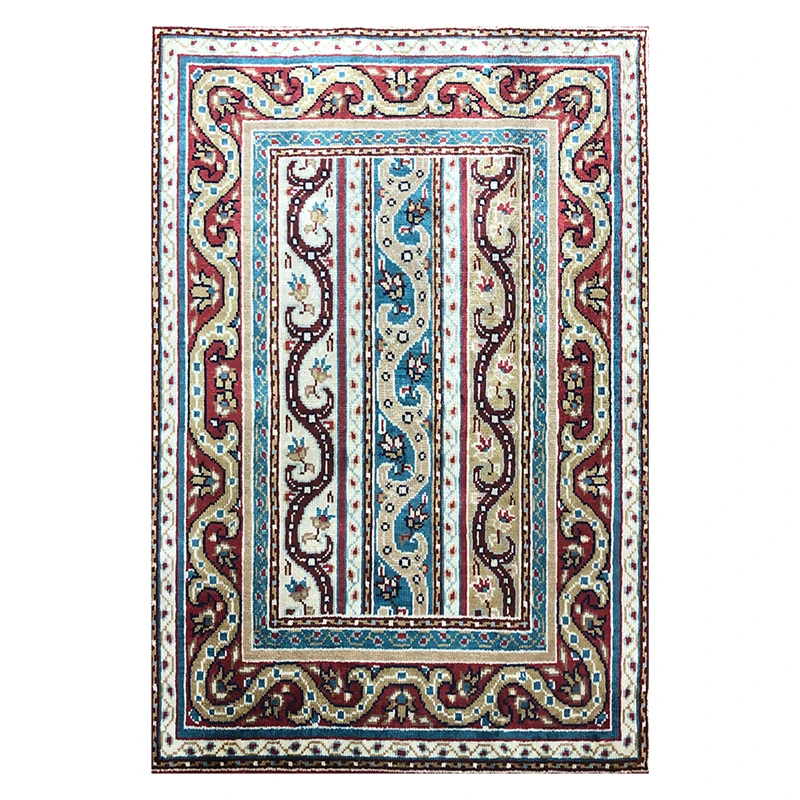 

Prayer Rug Hand Weave Strip Design Mats Wall Tapestry Home Decor 1.3'x1.8'