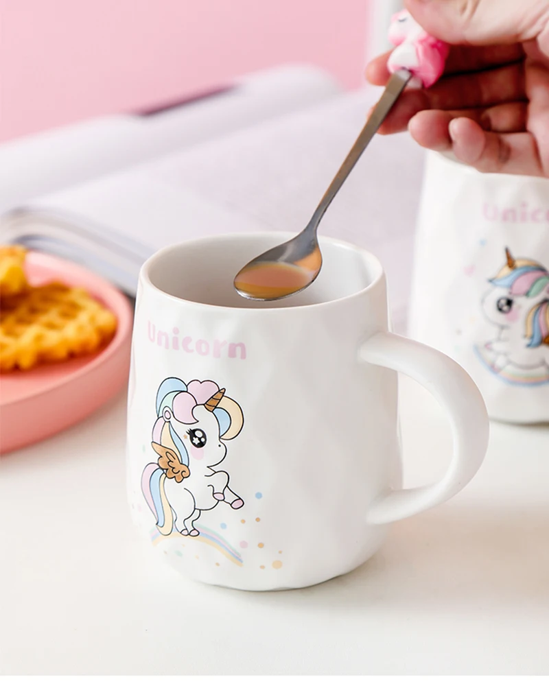 Креативная керамическая кружка с единорогом чашки для кофе чая молока домашняя