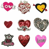 large embroidery big love heart cartoon patches for clothing ee 48
