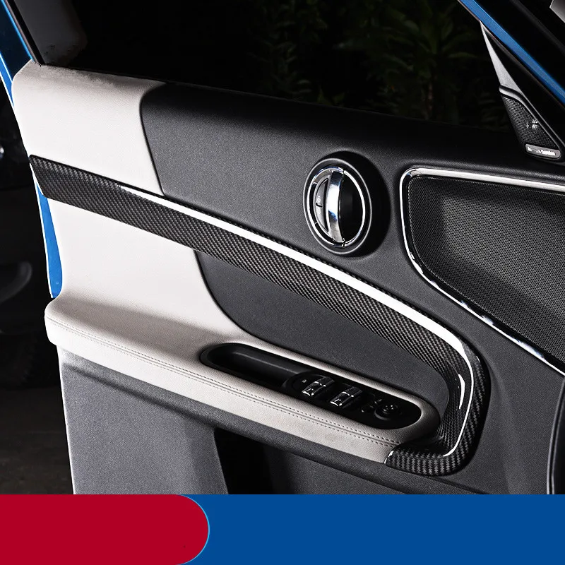 6 шт. накладка на дверную панель из настоящего углеродного волокна для Mini Cooper New