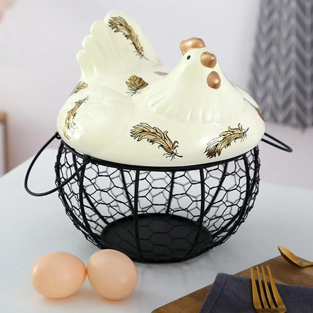 

Foldable Large Capacity Egg Fruits Storage Basket Kitchen Sundries Holder Decor