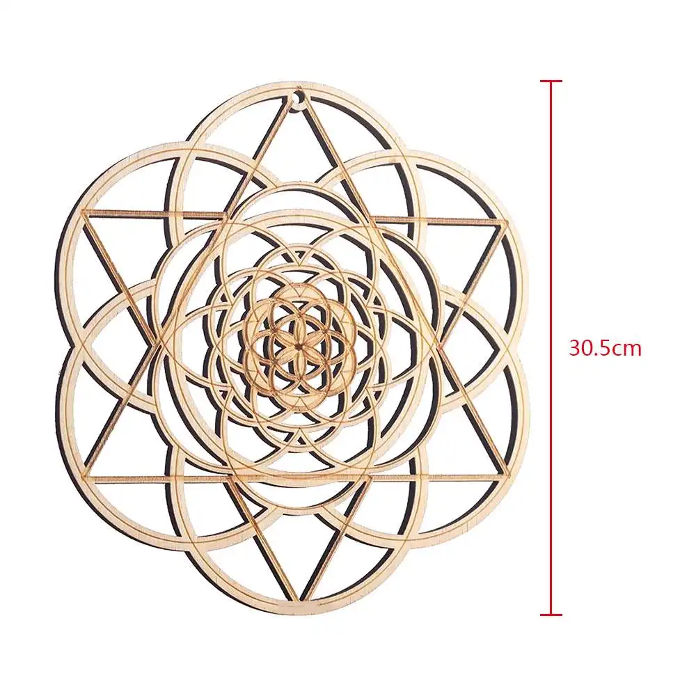 

Wooden Geometric Wall Hanging Art Pattern Meditation Decoration