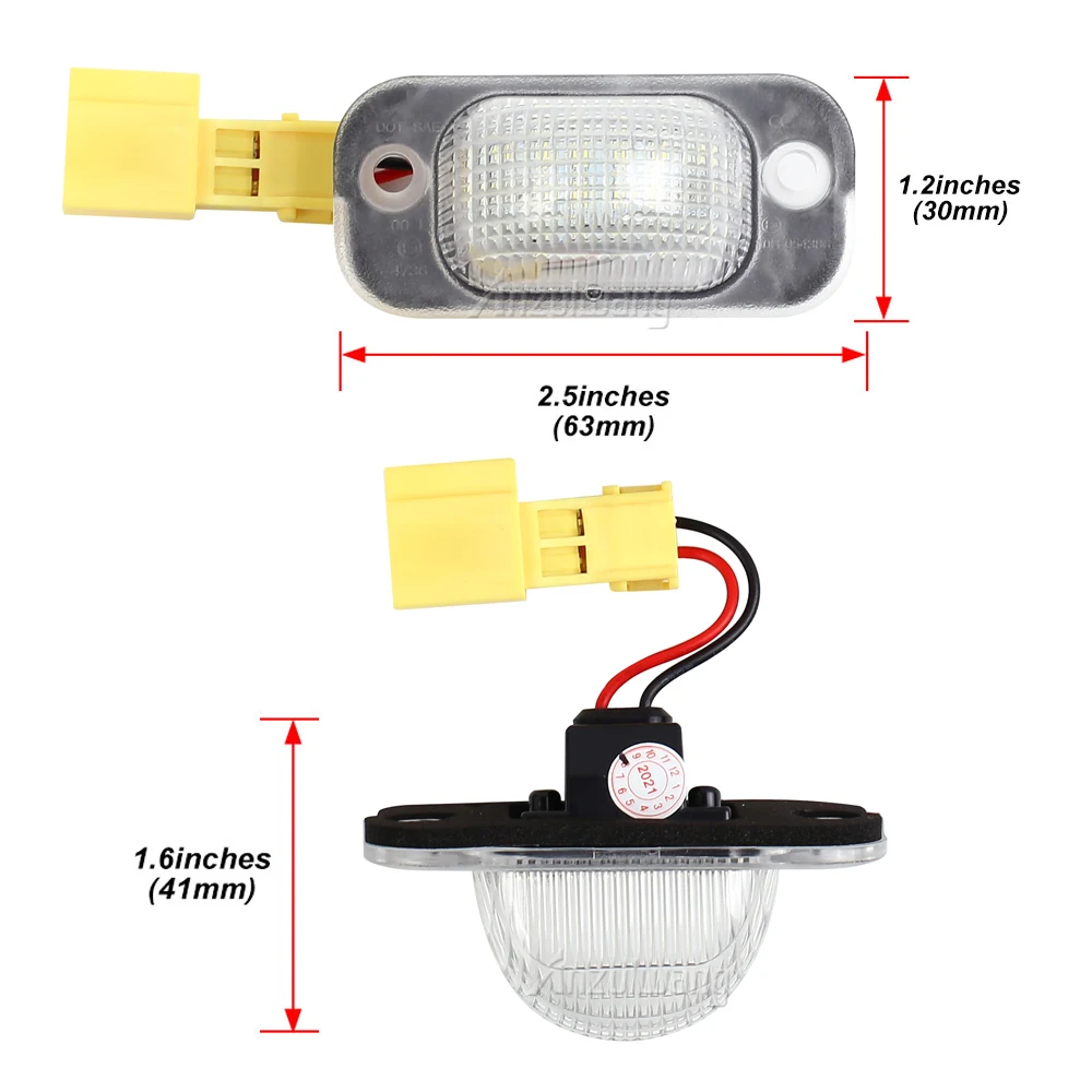 

A Pair LED license plate lamp LED number plate light Car Accessories For Seat Toledo I 1 Mk1 VW Golf II 2 Mk2 Jetta II 2 Mk2
