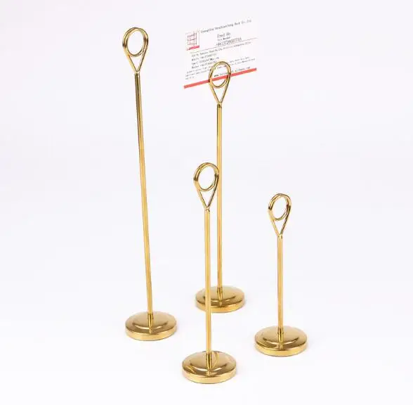 Роскошные золотые 6/8/12 дюймов высотой Нержавеющая сталь таблице количество