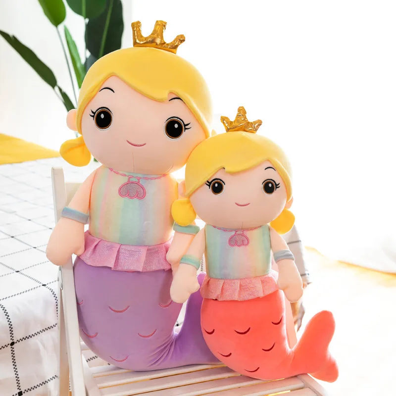 Подушка Русалка 30-100 см, подушка для мальчиков и девочек, детская плюшевая игрушка, милая плюшевая игрушка для девочек, кукла