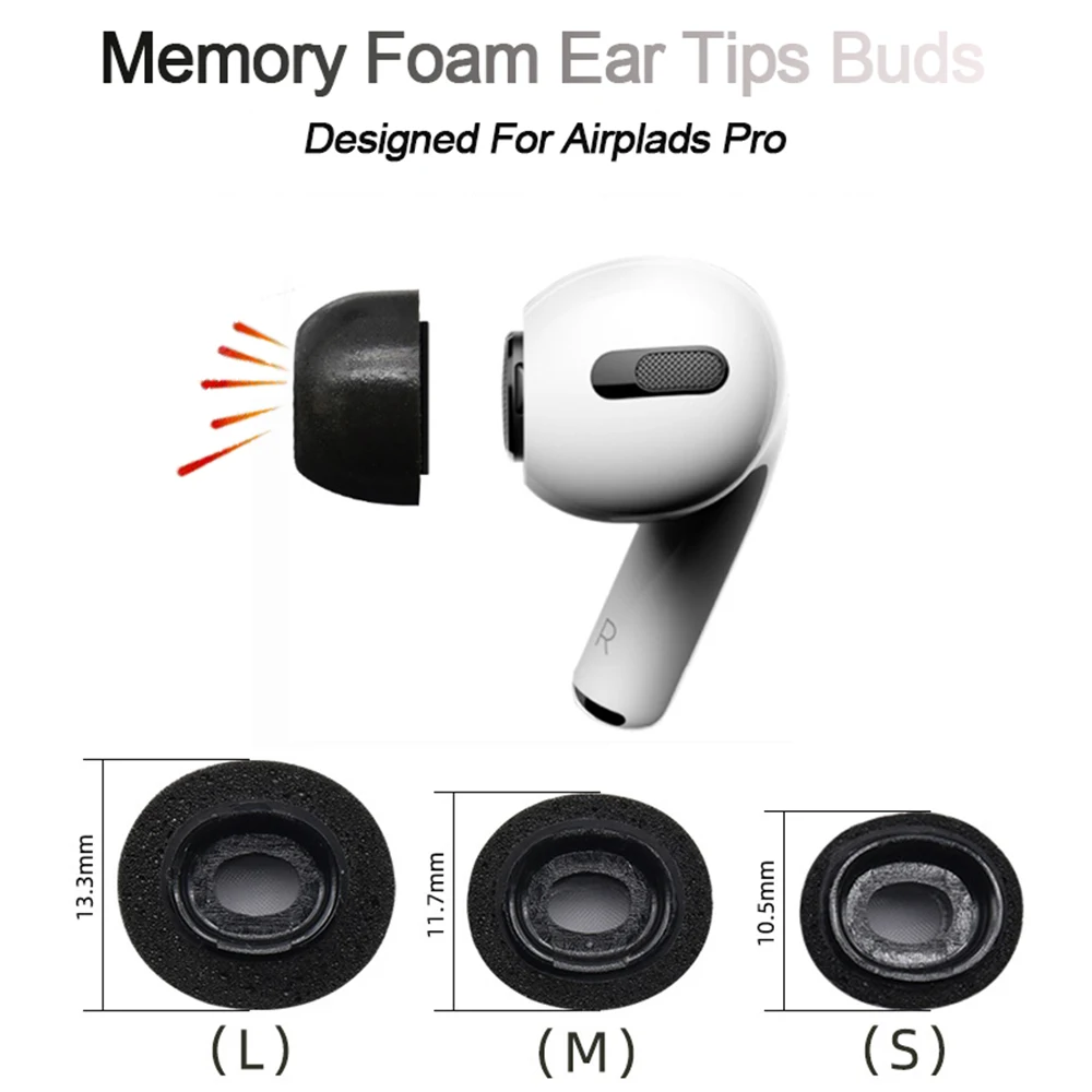 Амбушюры из пены с эффектом памяти для Airpods Pro сменные чехол наушников