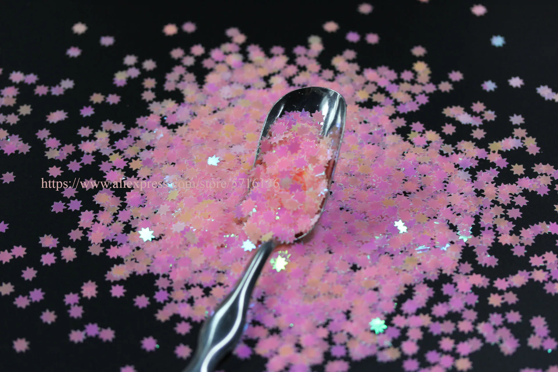 Light Pink Holographic Sun Shape 6MM Nail Glitter Art Decoration Makeup Gel Body Handwork Henna DIY Accessorie | Красота и здоровье