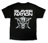 new 2019 summer style t shirt slayer nation tour 2014 world domination black mens t shirt