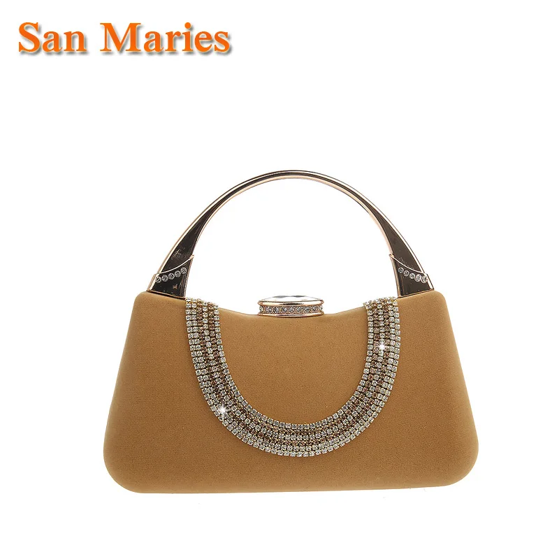 Женский клатч San Maries элегантная сумка со стразами классические кошельки для