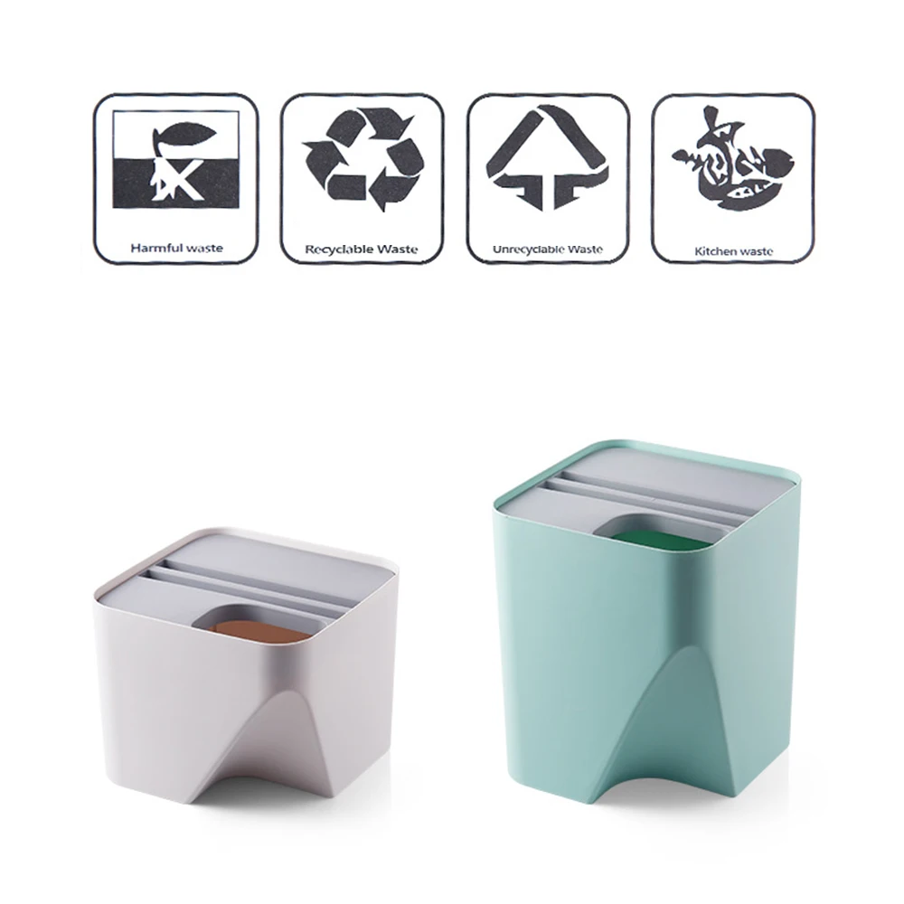 Кухонная корзина для мусора контейнер хранения многослойная сортировки сухого и