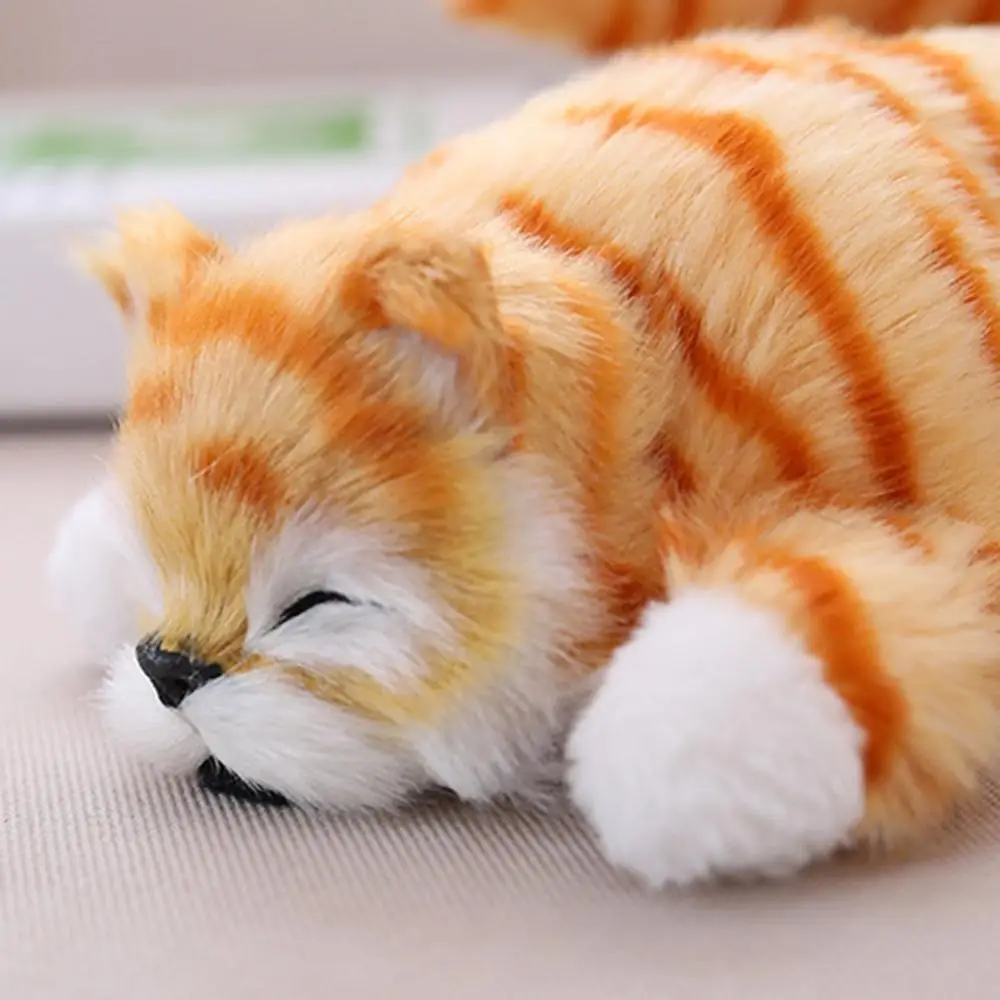 

Electric Simulation Cats Plush Toy Kittens Roll Cats 3 Colors Stuffed Doll Room Decoration Birthday Christmas Kids Gifts