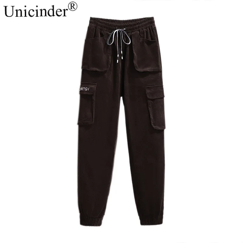 

unicinder 2021 200 kg plus size autumn and winter clothes Korean version of loose Harlan corduroy casual dad overalls
