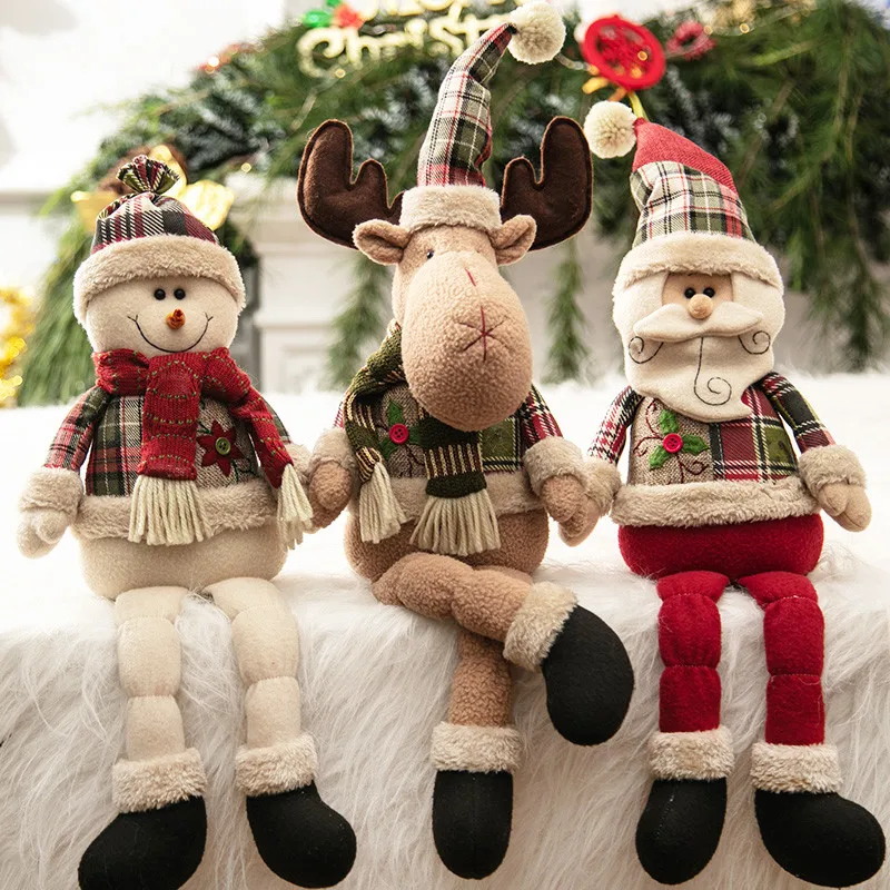 

Christmas Faceless Doll Merry Christmas Table Decorations Cute Santa Claus Snowman Elk Ornaments Xmas New Year Legs Sitting Doll