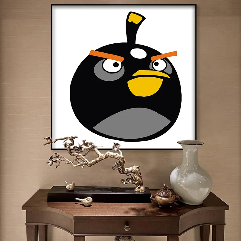 DIY цифровая картина angry bird game в стиле арт деко для гостиной крыльца взрослых