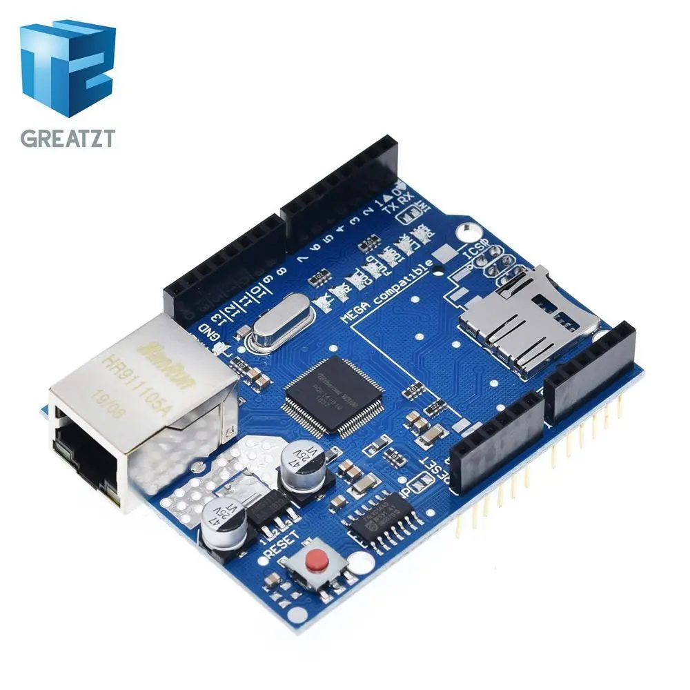 GREATZT 1 шт. Щит Ethernet щит W5100 R3 UNO Mega 2560 1280 328 UNR R3 W5100 макетная плата