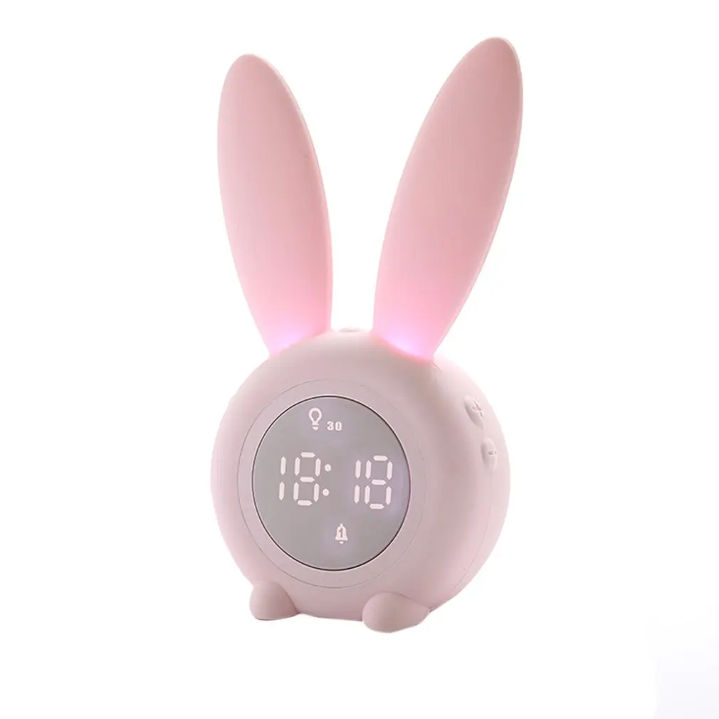 

Wake Up Light Bedside Lamp Alarm Clock Light Rabbit Alarm Clock With Sunrise And Sunset Simulation Thermometer