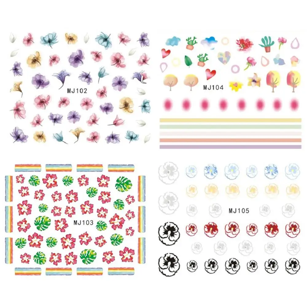 1 шт. водная наклейка для ногтей и корейское ювелирное изделие цветок полоса