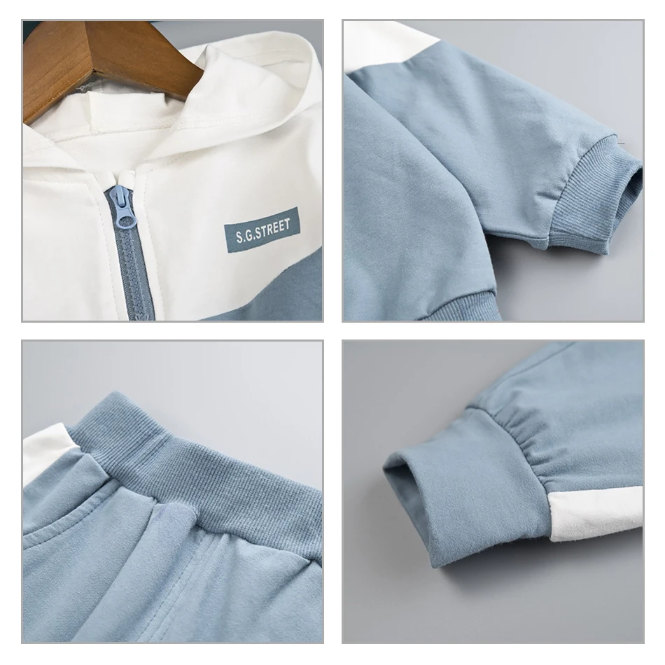 Girls Hooded Pullover Clothes Sets Autumn Clothing Tops+Pants Suit 2PCs Casual Sports Tracksuit Boys Fashion Wearing |