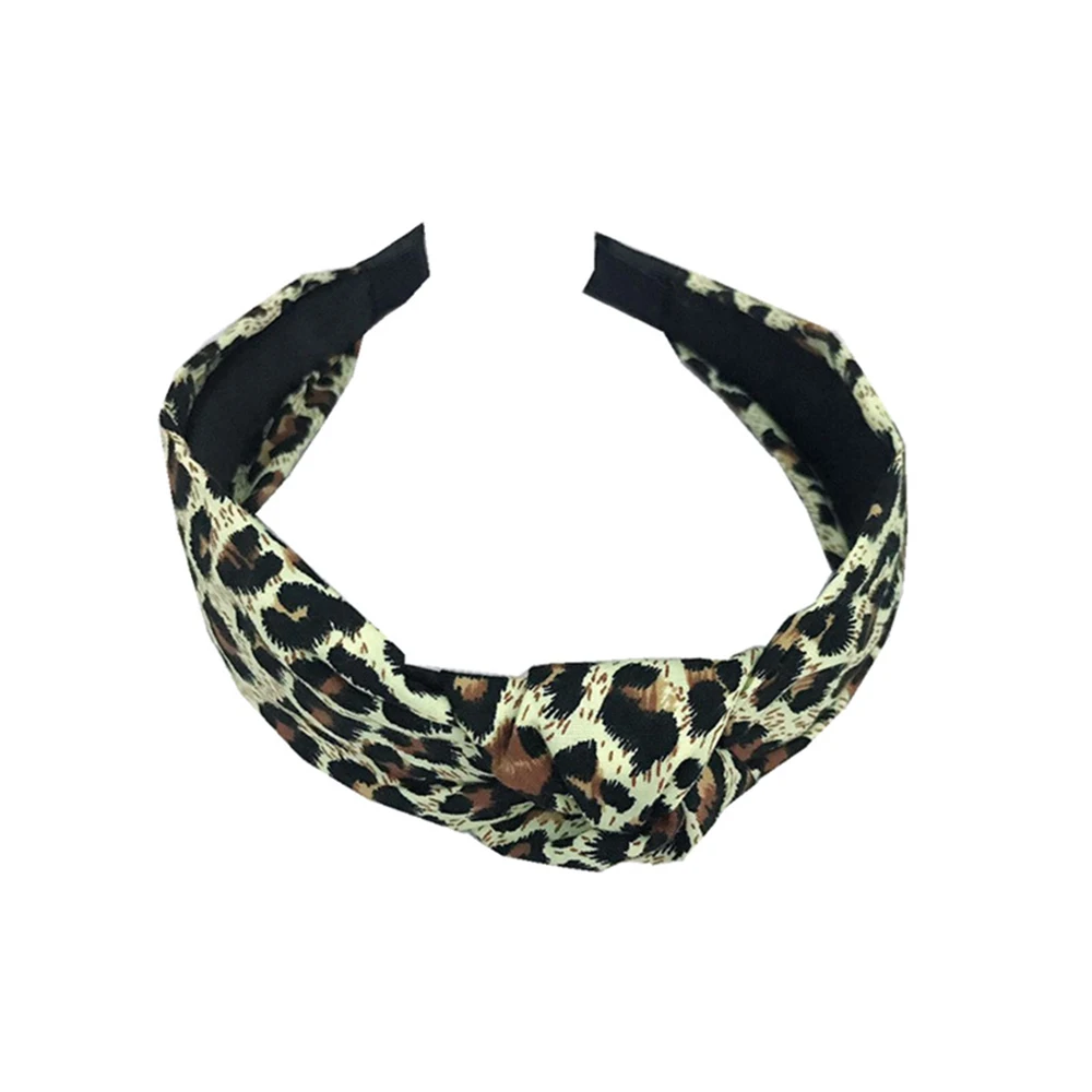 

1 Pcs Leopard Print Scrunchie Women Leopard Print Middle Knotted Headbandhair Girls Hair Ties Accessories