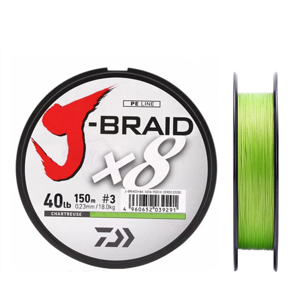 Daiwa оригинальная J-BRAID X8 150 м 8 плетеная леска из мононити 10-60 фунтов, сделано в Японии