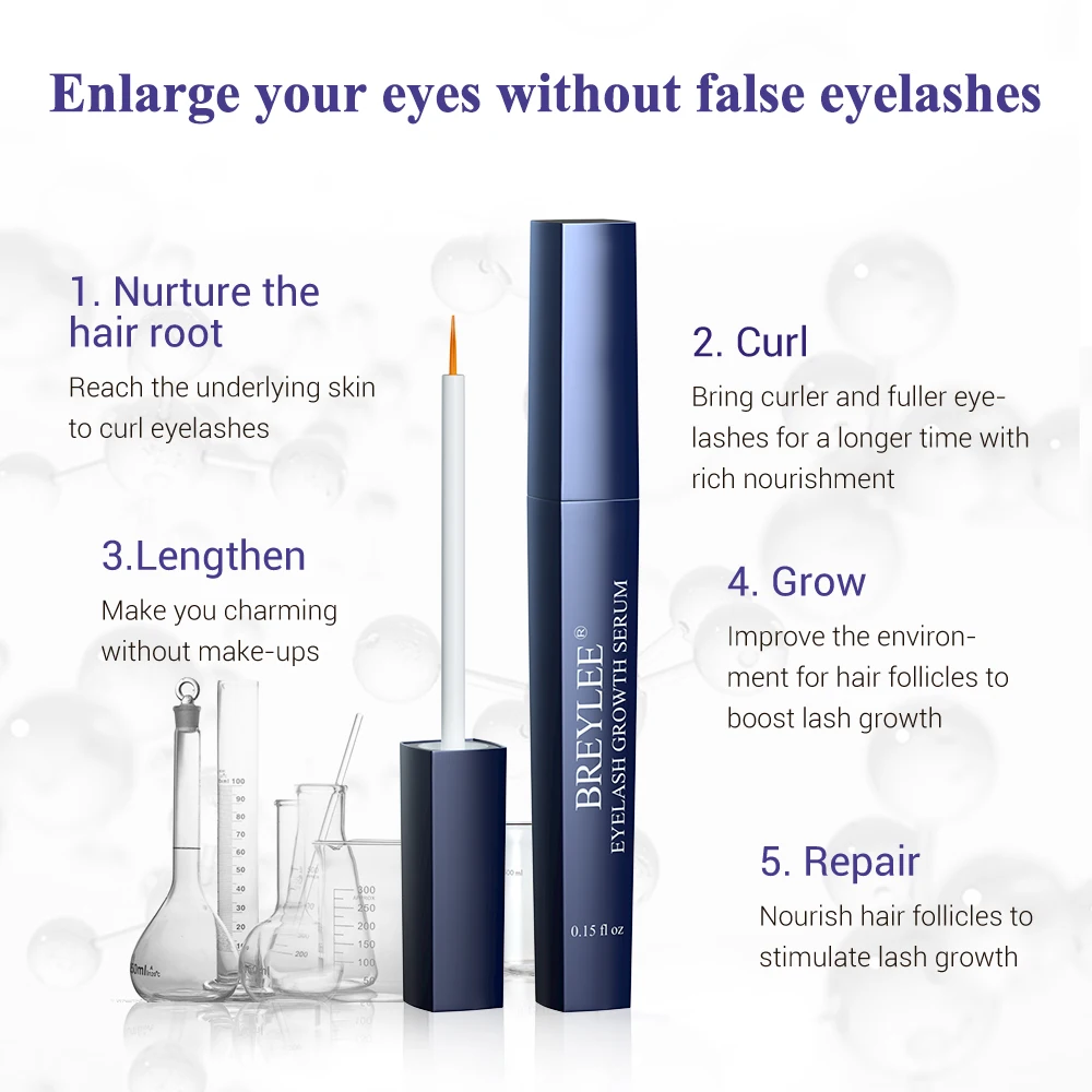 

BREYLEE Eyelash Growth Serum New Style Eyelash Enhancer Eye Lash Treatment Liquid Longer Fuller Thicker Eyelash Extension Makeup