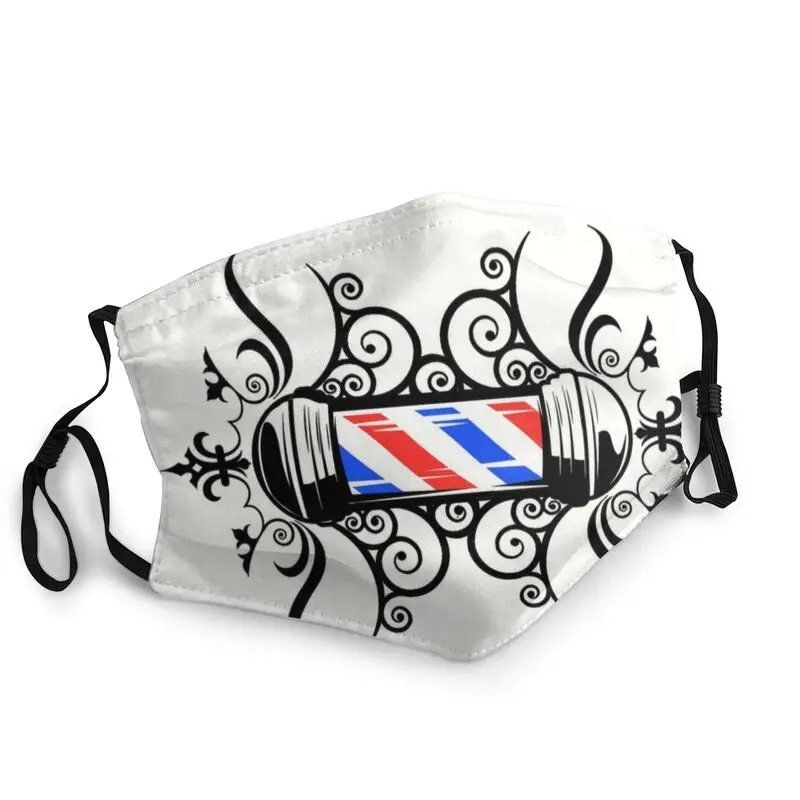 

Barber Pole Pattern Non-Disposable Mouth Face Mask Adult Hairstylist Hairdresser Protection Cover Respirator Mouth Muffle