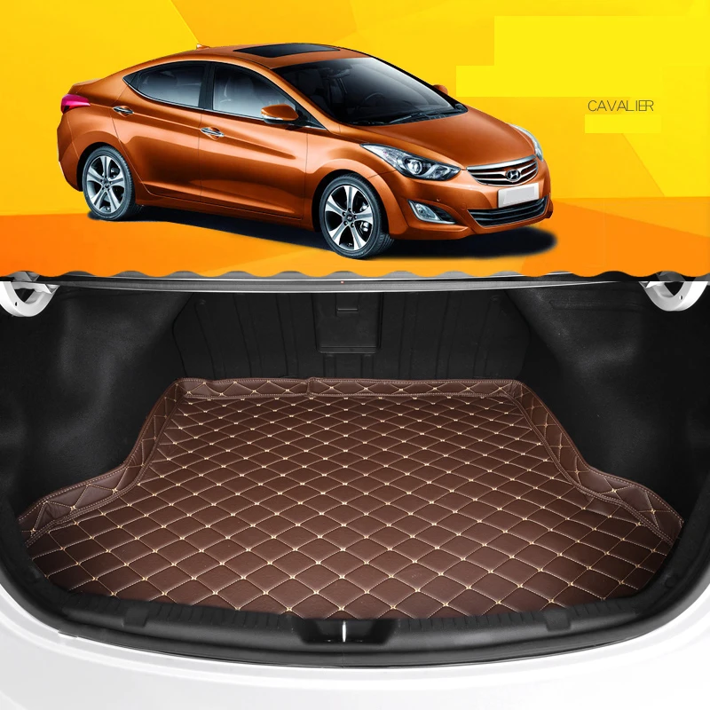 3D коврики для багажника hyundai elantra Avante кожаный коврик автомобиля груза 2011 2012 2013 2014