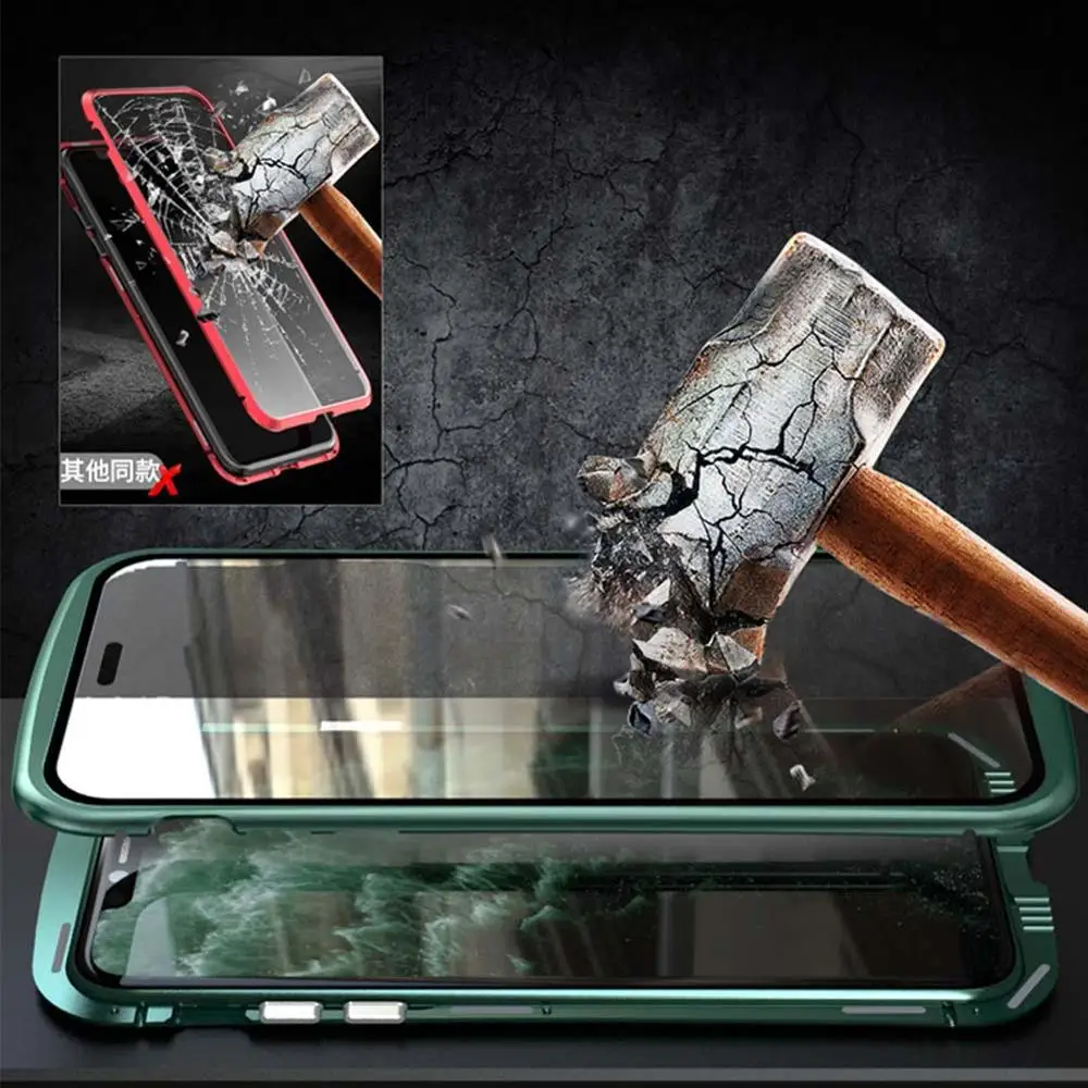 

Double-sided Magnetic 360 Full Protect Case for iPhone 11 11 pro for 11 pro max Tempered Glass Back Cover for iPhone 11 Case