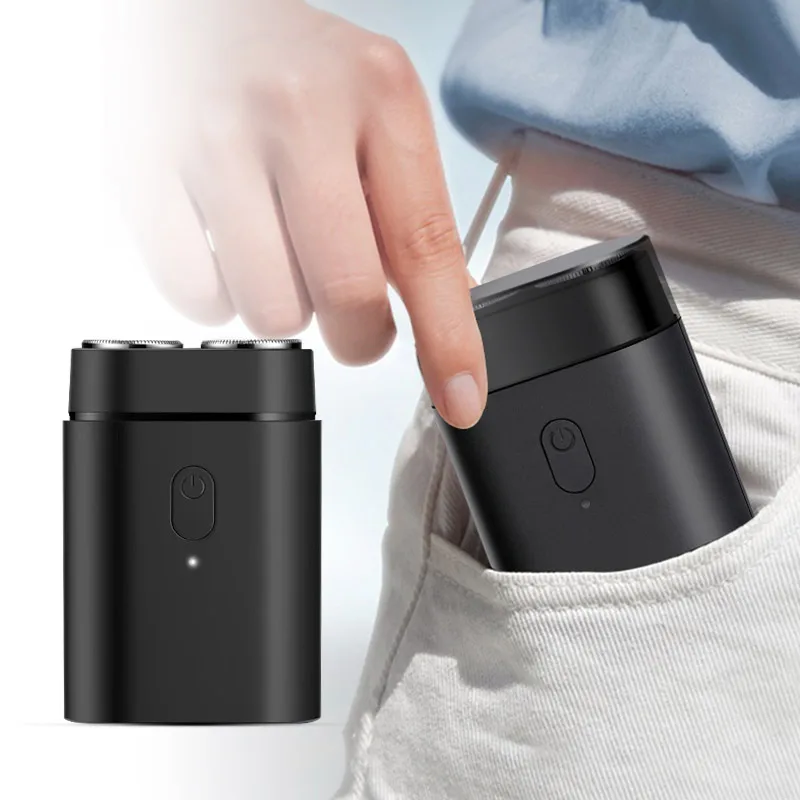 

Mini Electric Razor for Men Shaving Double Head Blade Washable Portable Travel Rechargeable Hair Face Trimmer Electric Shaver