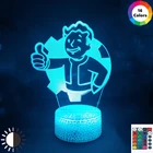 Игра Fallout укрытие ночсветильник подарок для детей бойфренд игровая установка Декор для комнаты крутой приз для событий настольная причудливая RGB 3D лампа