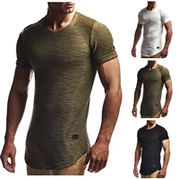 2022 fashion solid color sleeve pleated short sleeve t shirt men summer casual tops pullovers streetwear slim tops %d1%84%d1%83%d1%82%d0%b1%d0%be%d0%bb%d0%ba%d0%b0