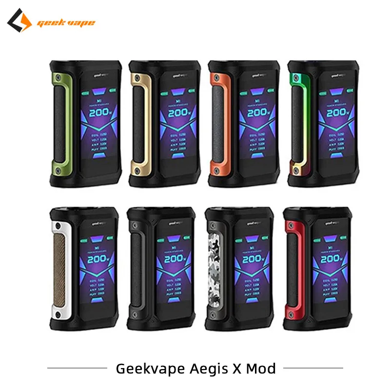 2 шт./лот Geekvape Aegis X Mod 200W макс Выход электронные сигареты Mod с 2,0 чипы создано Двойной 18650 испаритель