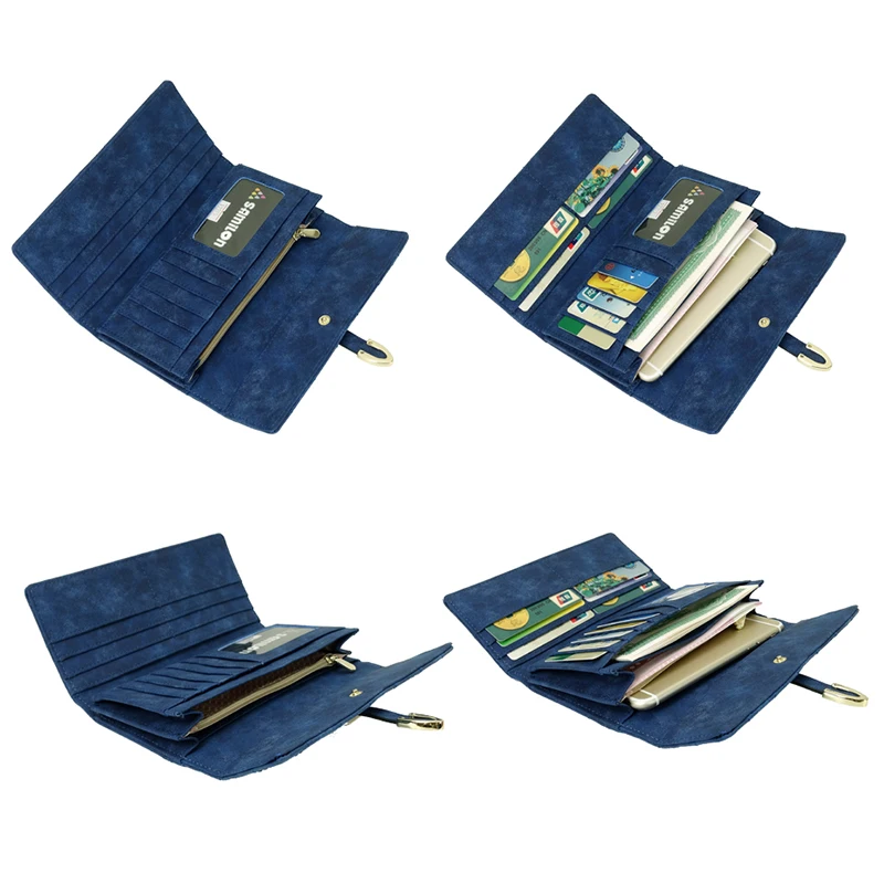 Женский кошелек из нубука в клетку портмоне кредитный держатель для карт бизнес