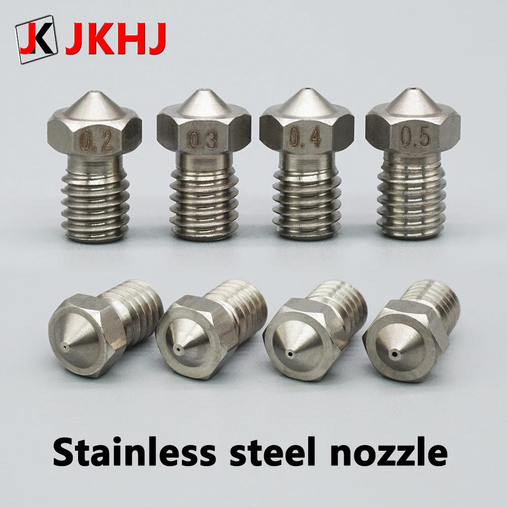 

Stainless Steel 3D Printer E3D v6 nozzle Accessories Hot End v5 J-hend Parts 1.75mm Filament 0.2 0.3 0.4 0.5mm Nozzle