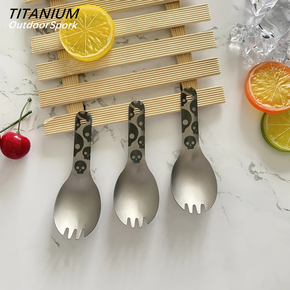 Персонализированная лазерная гравировка черепа портативная маленькая ложка из